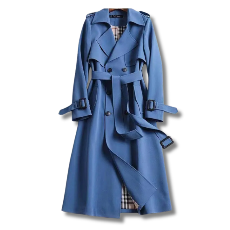 Manteau Mi-Long Femme – Coupe-Vent Style Britannique, Décontracté et Moderne – Image 4