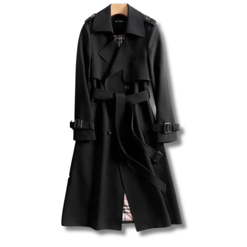 Manteau Mi-Long Femme – Coupe-Vent Style Britannique, Décontracté et Moderne – Image 3