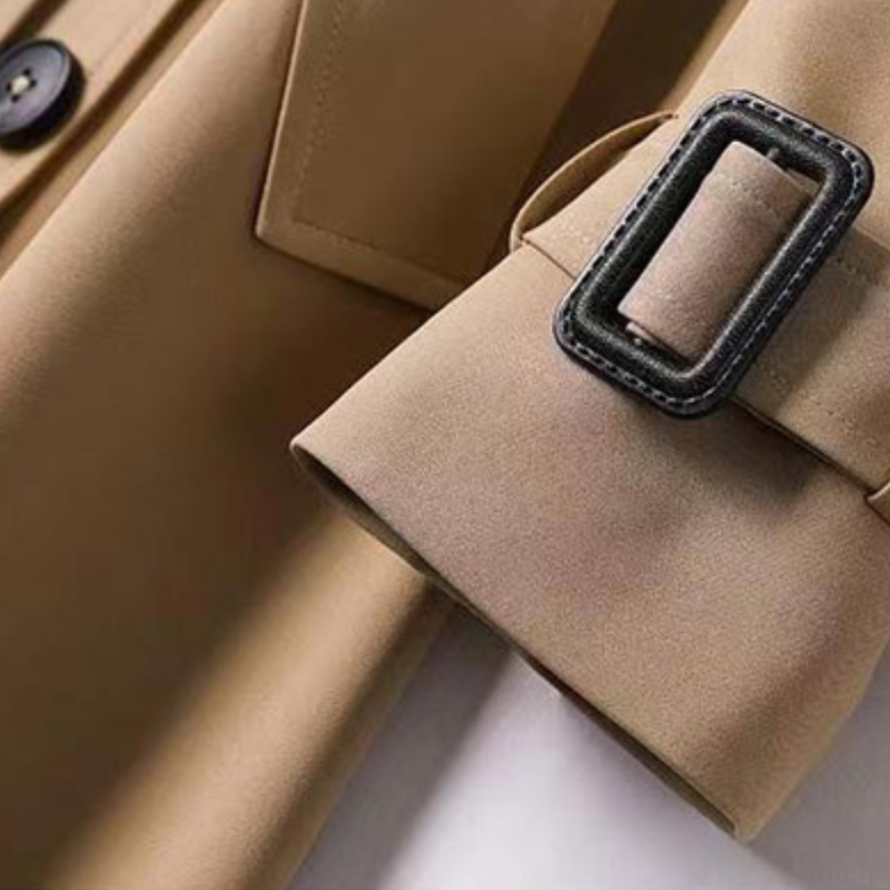 Manteau Mi-Long Femme – Coupe-Vent Style Britannique, Décontracté et Moderne – Image 10