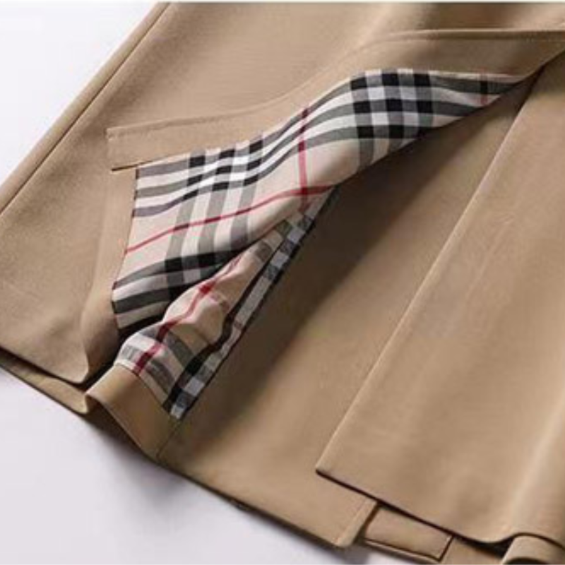 Manteau Mi-Long Femme – Coupe-Vent Style Britannique, Décontracté et Moderne – Image 11