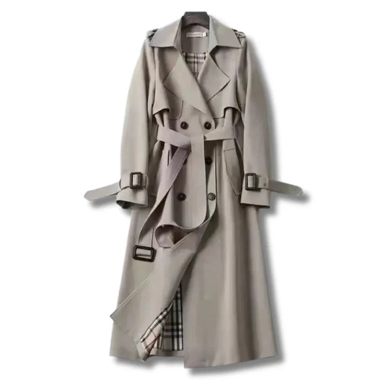 Manteau Mi-Long Femme – Coupe-Vent Style Britannique, Décontracté et Moderne – Image 5