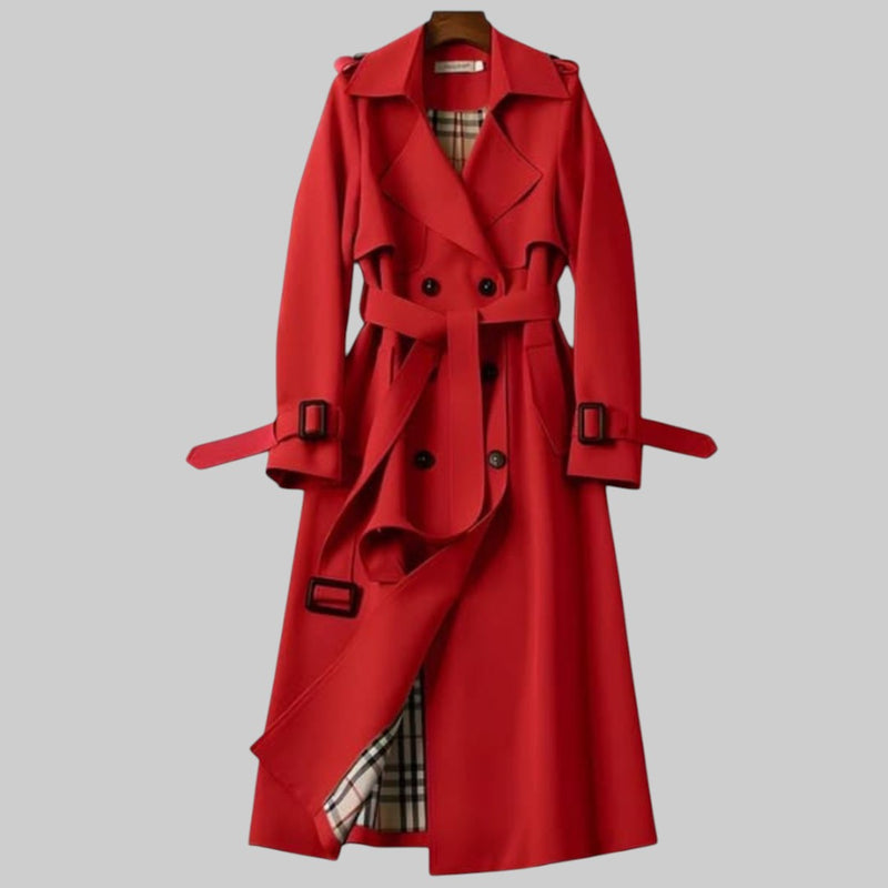 Manteau Mi-Long Femme – Coupe-Vent Style Britannique, Décontracté et Moderne – Image 7