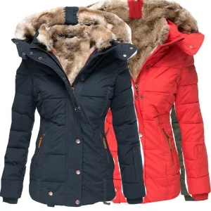 Manteau Femme Long à Capuche – Couleur Unie, Chaud et Confortable