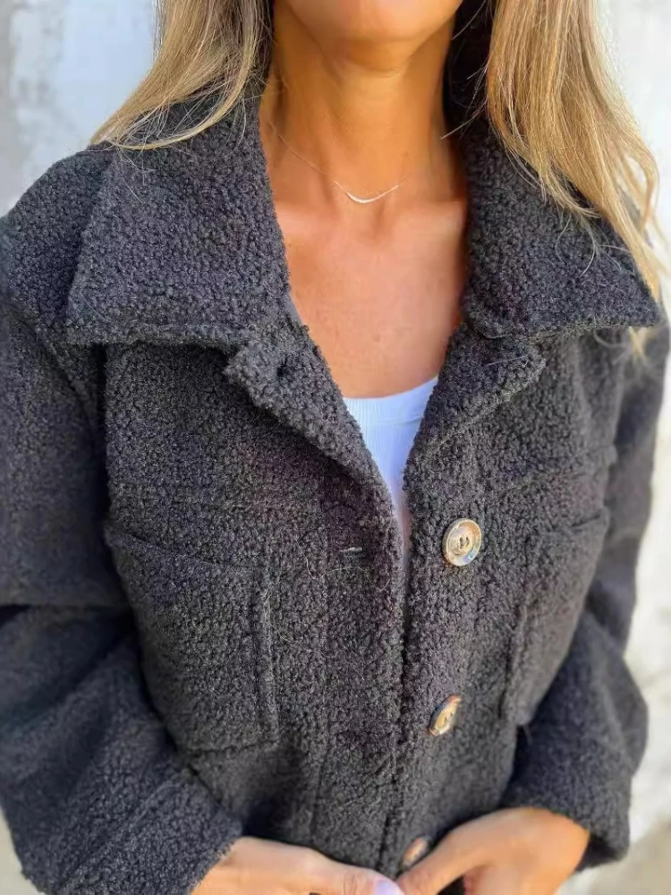Veste en Polaire Femme – Cardigan Long Décontracté – Image 3