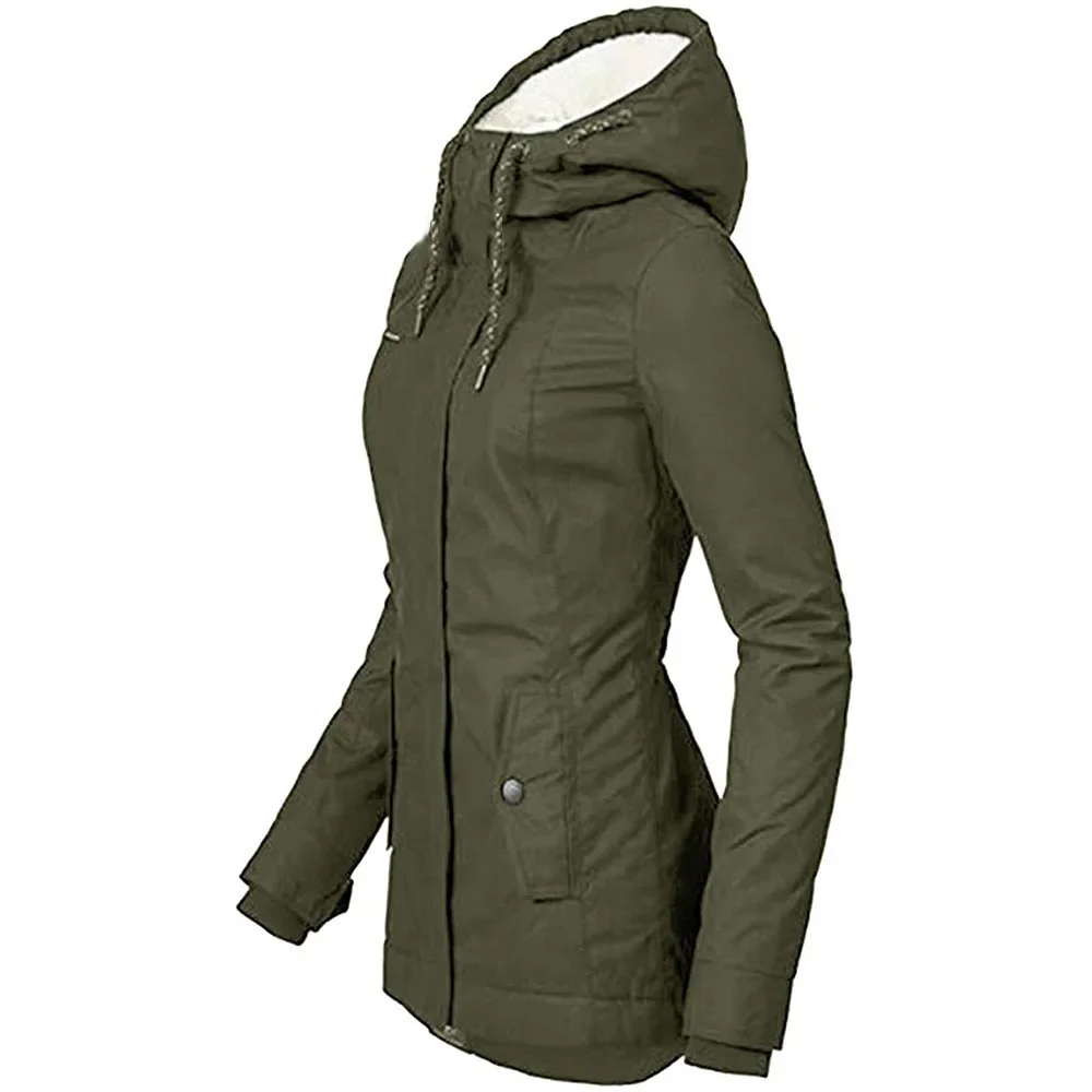 Veste Femme en Coton Doublé Polaire – Chaude et Confortable – Image 4