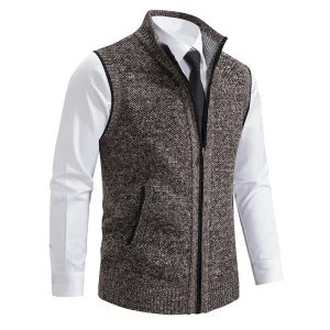 Cardigan Sans Manches Homme – Gilet Chic et Confortable, Style Décontracté et Tendance