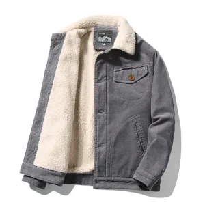 Veste Homme Hiver en Velours Côtelé – Style Coréen Décontracté
