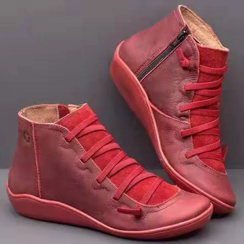 Bottes de Neige Femme en Cuir Véritable – Vintage et Chaudes – Image 2