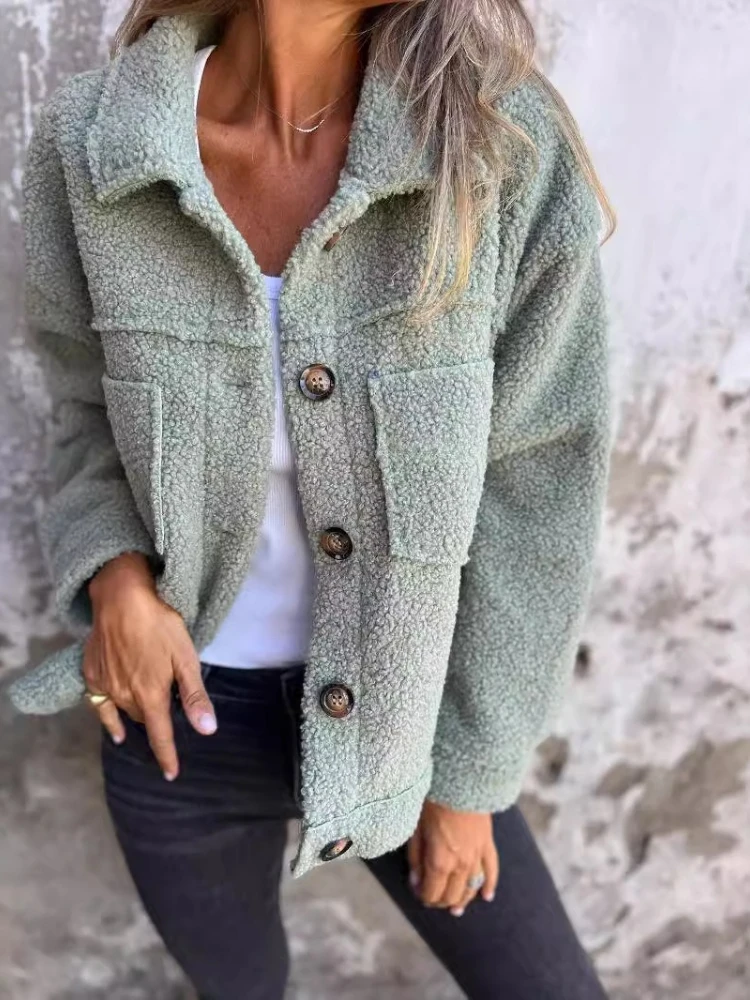 Veste en Polaire Femme – Cardigan Long Décontracté – Image 2
