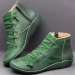 Bottes de Neige Femme en Cuir Véritable – Vintage et Chaudes