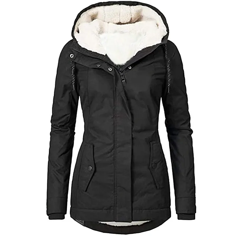 Veste Femme en Coton Doublé Polaire – Chaude et Confortable – Image 2