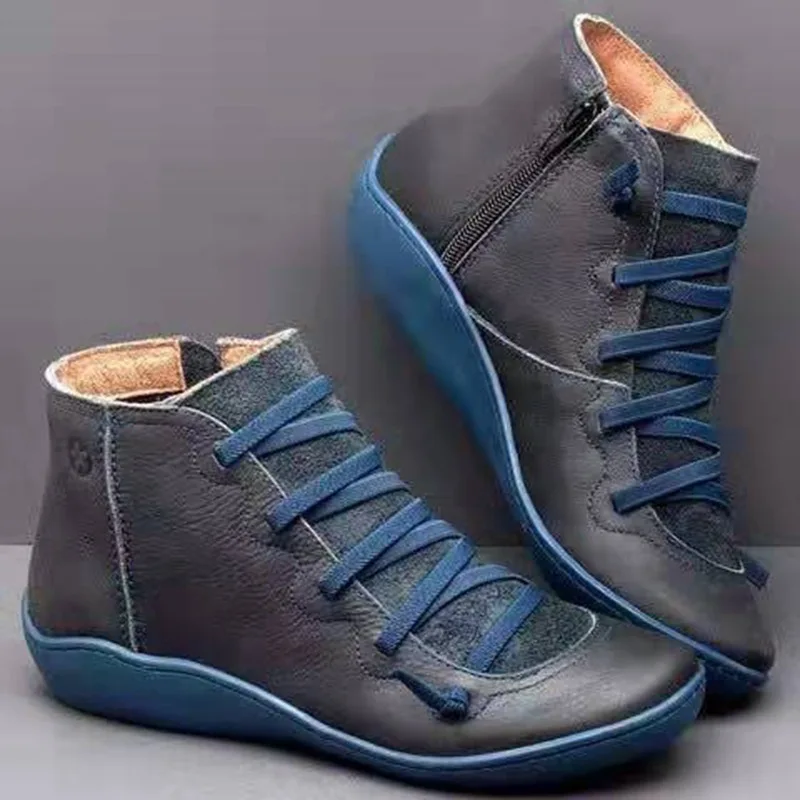 Bottes de Neige Femme en Cuir Véritable – Vintage et Chaudes – Image 5