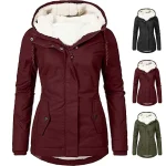 Veste Femme en Coton Doublé Polaire – Chaude et Confortable