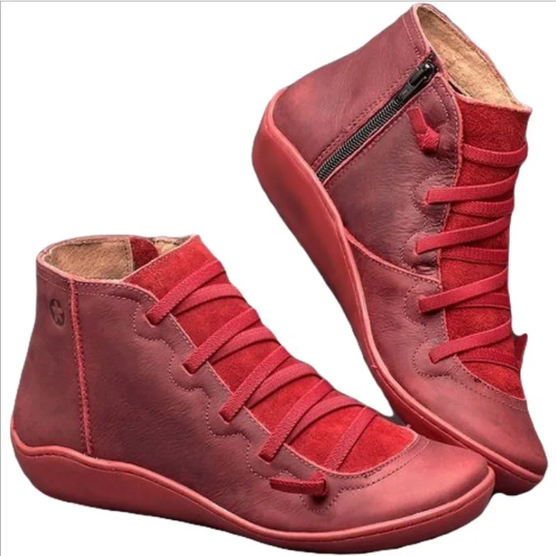 Bottes de Neige Femme en Cuir Véritable – Vintage et Chaudes – Image 6