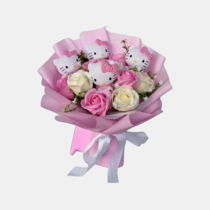 Bouquet de Fleurs Synthétiques Hello Kitty – Décoration
